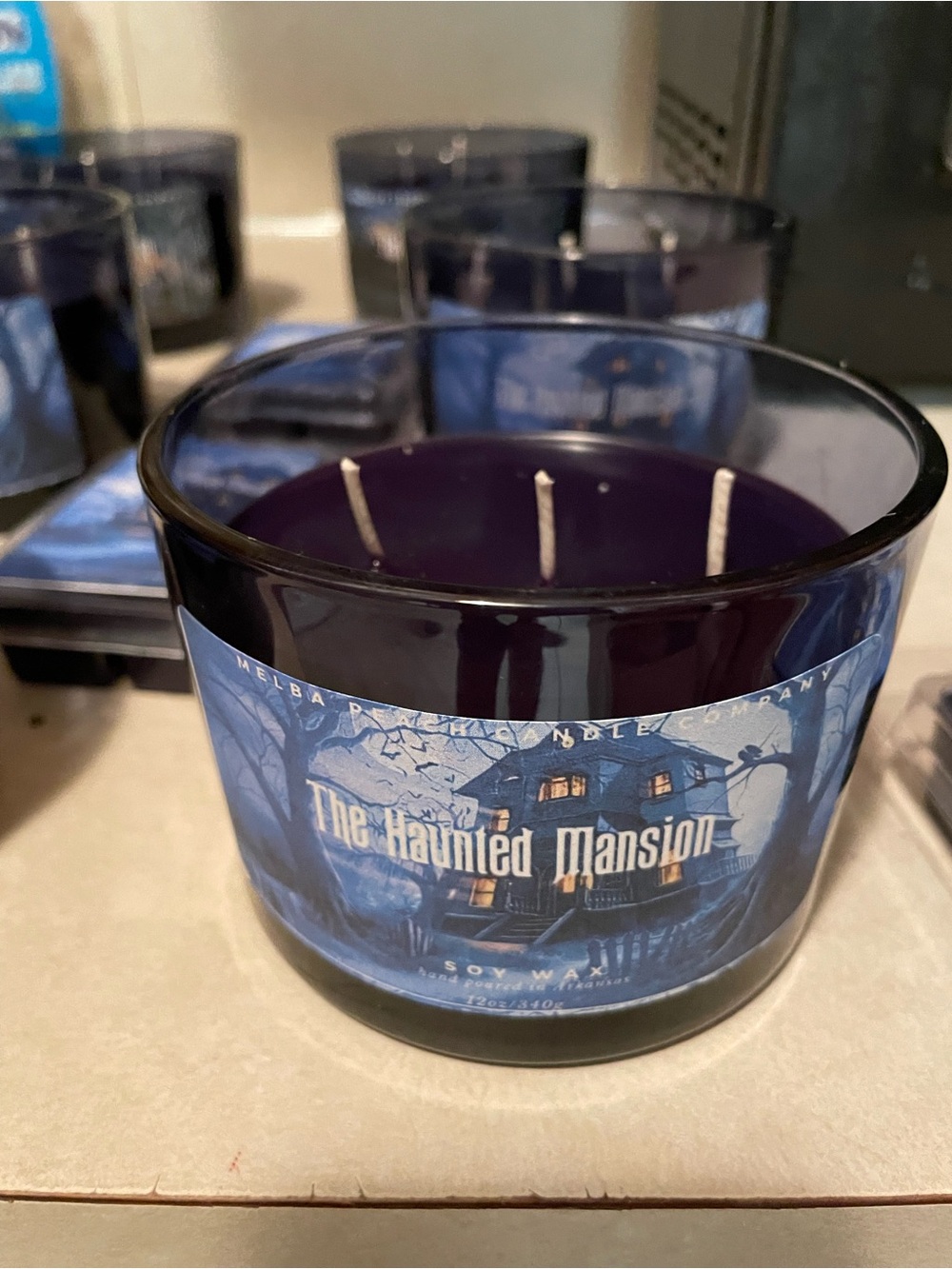 The Haunted Mansion Scented 3-Wick Candle - Purple
